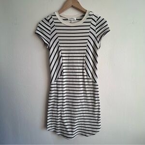 Monteau LA Striped Short Sleeve T-Shirt Mini Dress - Stripes - Size S